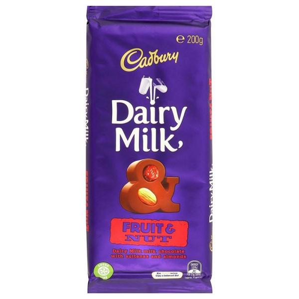Cadbury Dairy Milk Fruit & Nut Chocolate 200 g JioMart