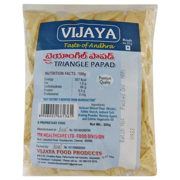 Vijaya Triangle Papad 200 g JioMart