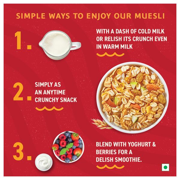 Bagrry's Crunchy Muesli With Almonds Raisins & Honey 750 g JioMart