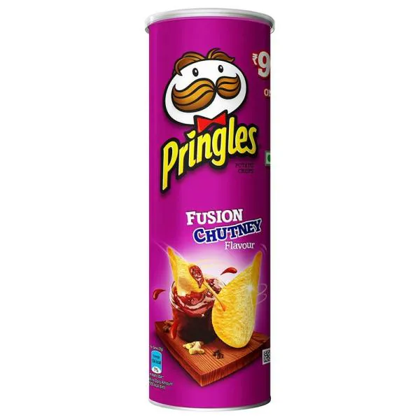 Pringles Fusion Chutney Flavoured Potato Crisps 107 g - JioMart