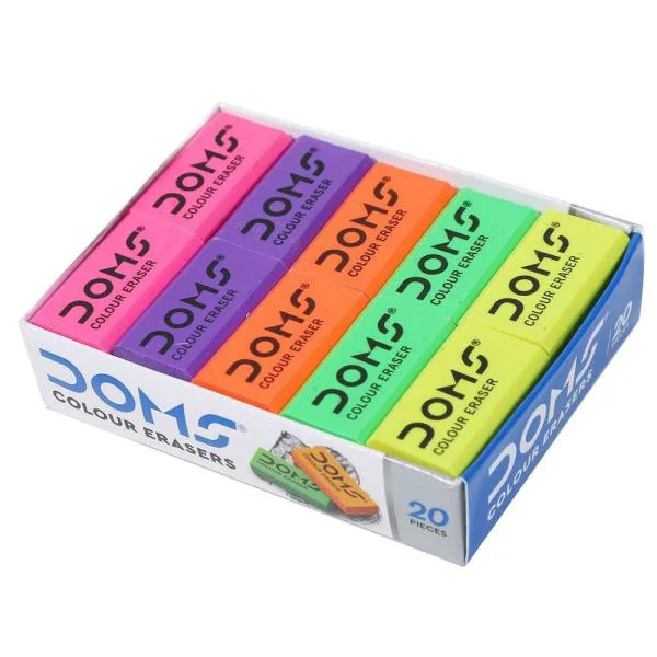 Doms Coloured Eraser (Pack of 20) JioMart