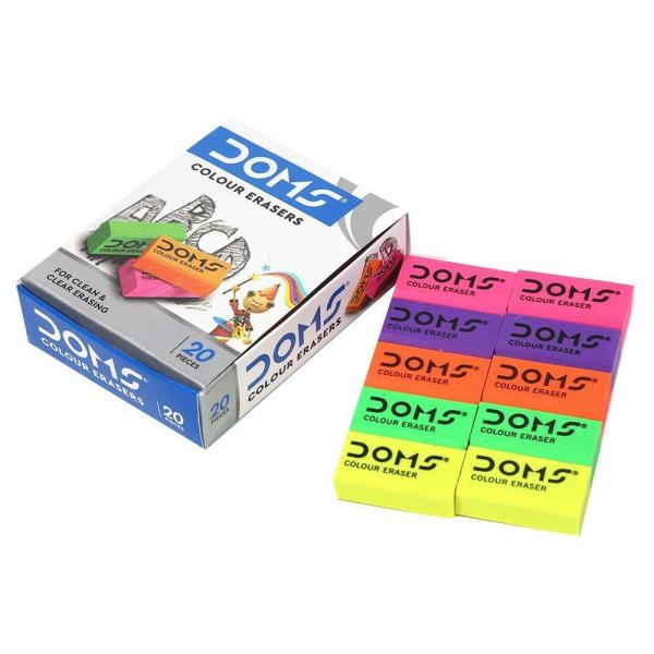 Doms Coloured Eraser (Pack of 20) JioMart