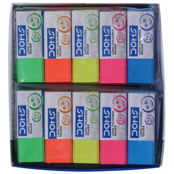 Doms Long Coloured Eraser (Pack of 20) JioMart