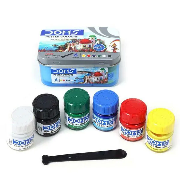 Doms Art No.7100 Poster Colours For Students (6 Shades) JioMart