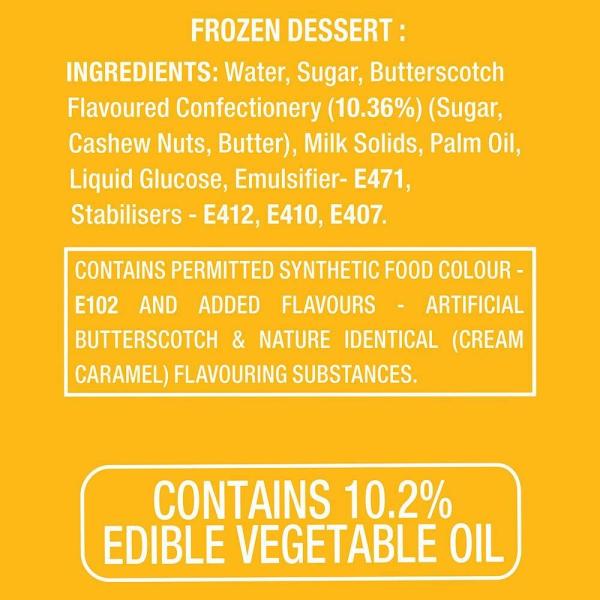 Kwality Wall's Crunchilicious Butterscotch Family Pack 700 ml (Tub