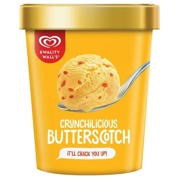 Kwality Wall's Crunchilicious Butterscotch Family Pack 700 ml (Tub