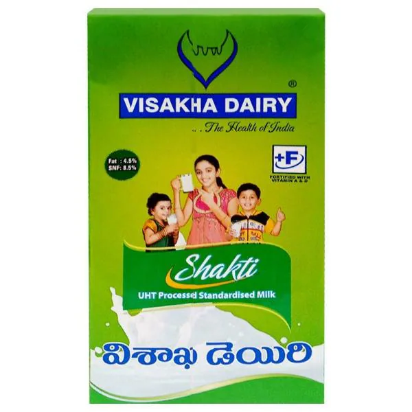 Visakha Dairy Shakti UHT Processed Standardised Milk 500 ml (Tetra Pak