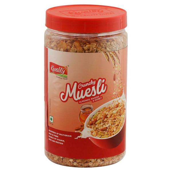 Kwality Crunchy Muesli With Almonds Raisins and Honey 1 kg JioMart