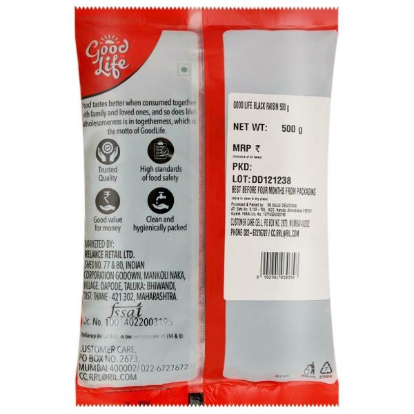 Good Life Black Raisin 500 g JioMart
