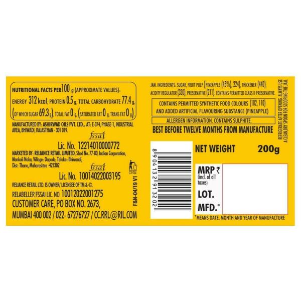 Snac tac Pineapple Jam 200 g JioMart