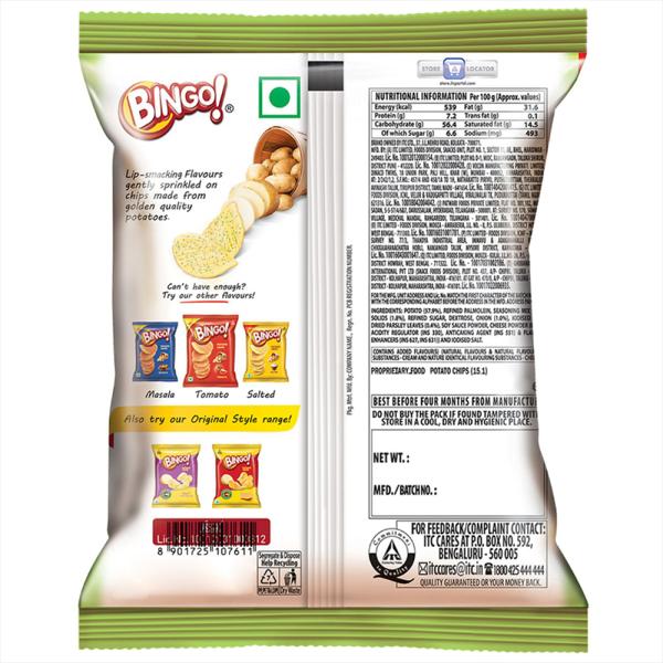 Bingo Cream & Onion Potato Chips 100 g JioMart