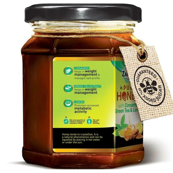 Zandu Pure Honey with Cinnamon, Green Tea & Lemon 250 g JioMart