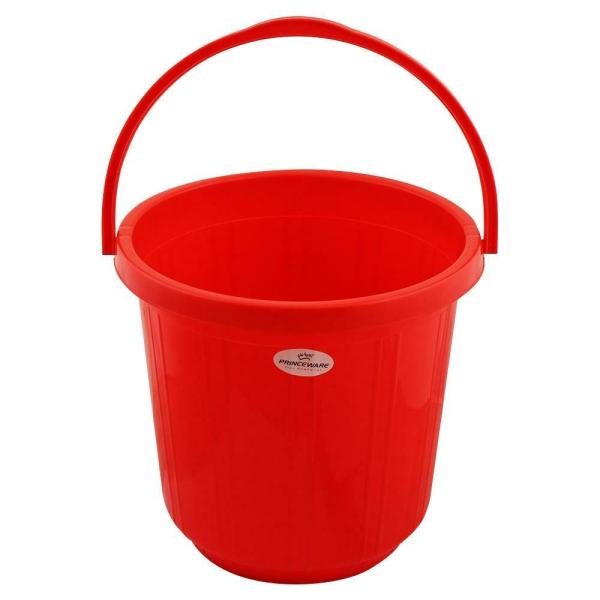 Princeware SD Red Plastic Bucket with Handle 18 L JioMart