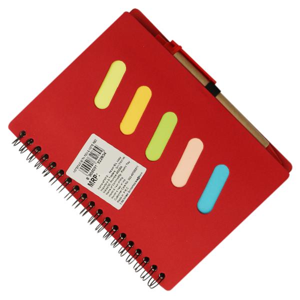 Sonic Red Notepad With Sticky Notes and Pen 14.5 cm JioMart