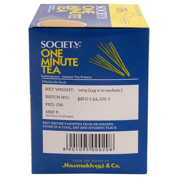 Society One Minute Tea Lemongrass Instant Tea Premix 140 g (14 g x 10