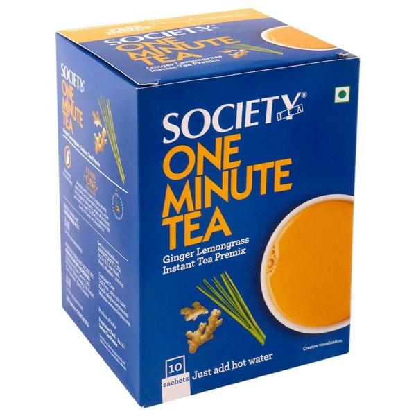 Society One Minute Tea Ginger Lemongrass Tea Premix 14 g (10 pcs) JioMart