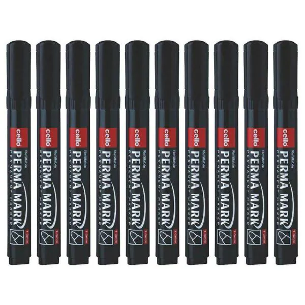 Bic Cello Perma Mark Permanent Marker (Pack of 10) JioMart