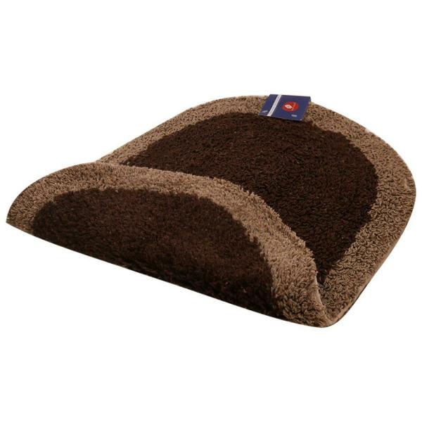 Home One Reversible Brown Oval Cotton Bath Mat 40x60 cm JioMart