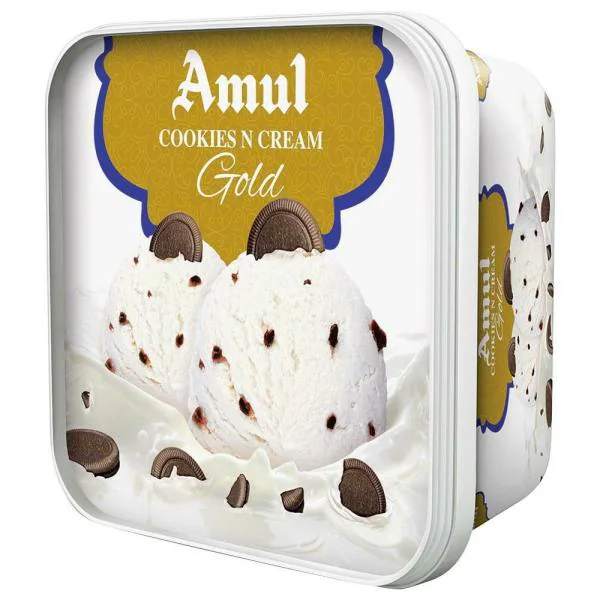 Amul Gold Cookies And Cream Ice Cream 1 L (Tub) JioMart