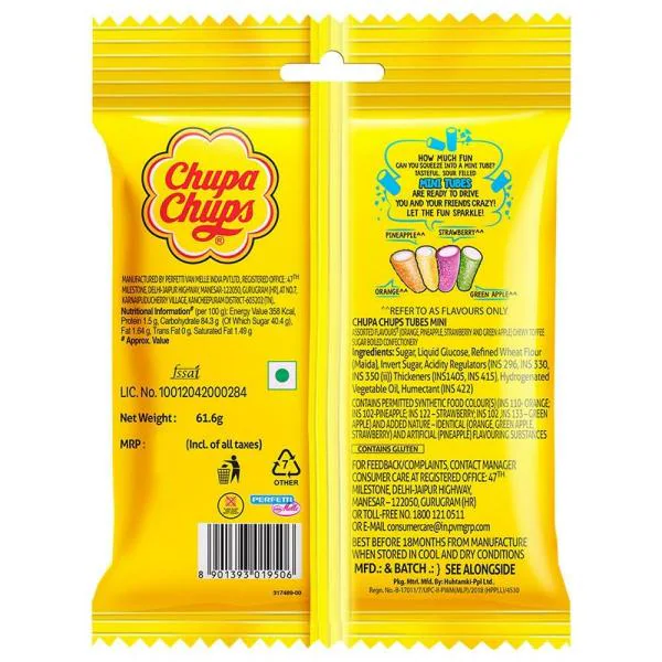 Chupa Chups Assorted Sour Tubes 61 6 G Jiomart