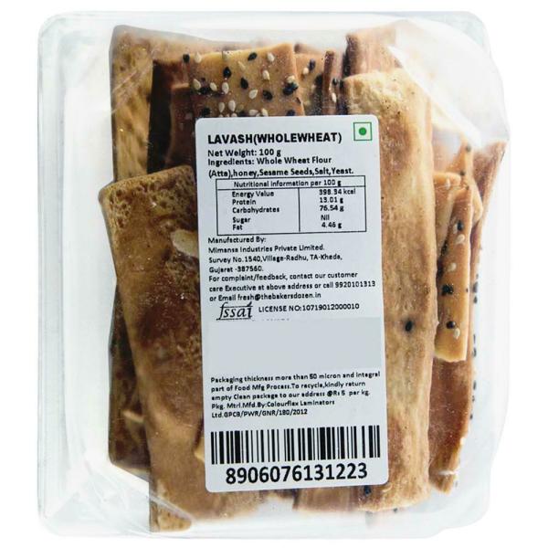 The Baker's Dozen 100 Wholewheat Lavash 100 g JioMart