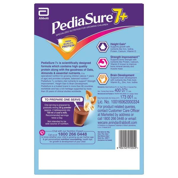 Pediasure 7 Plus Chocolate Drink Powder 400 g JioMart