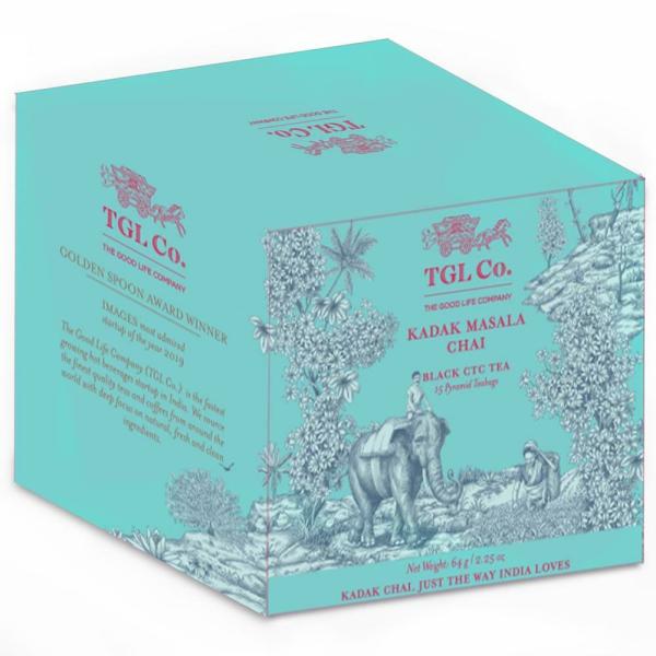 TGL Co. Kadak Masala Chai Black CTC Tea Bags 4 g (16 pcs) JioMart