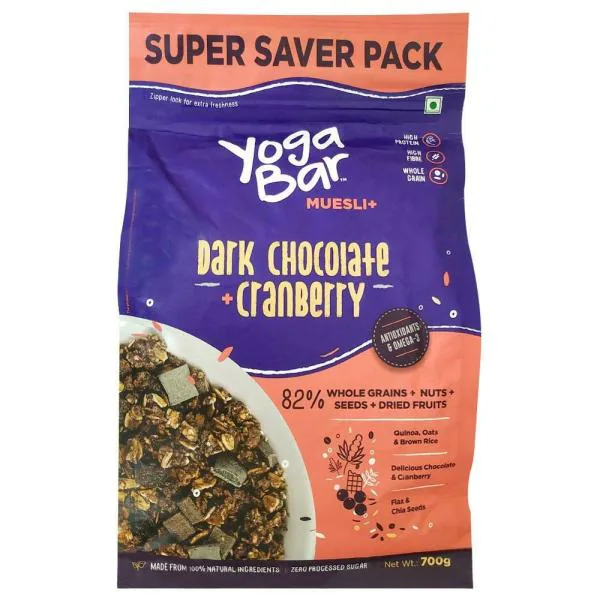 Yoga Bar Dark Chocolate + Cranberry Muesli 700 g JioMart
