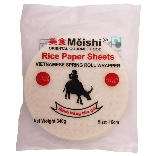Meishi Vietnamese Spring Roll Wrapper Rice Paper Sheets 16 cm (340 g