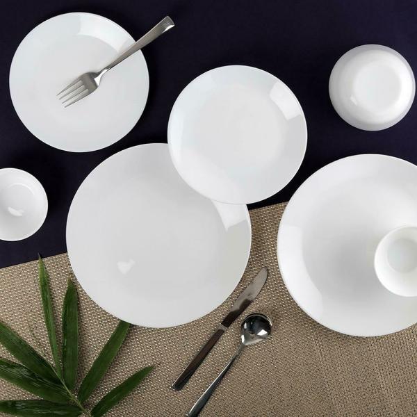 Cello Zarah Plain Milky White Opalware Quarter Plate 19 cm JioMart