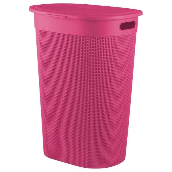 Happy Living Pink Plastic Laundry Basket 55 L JioMart