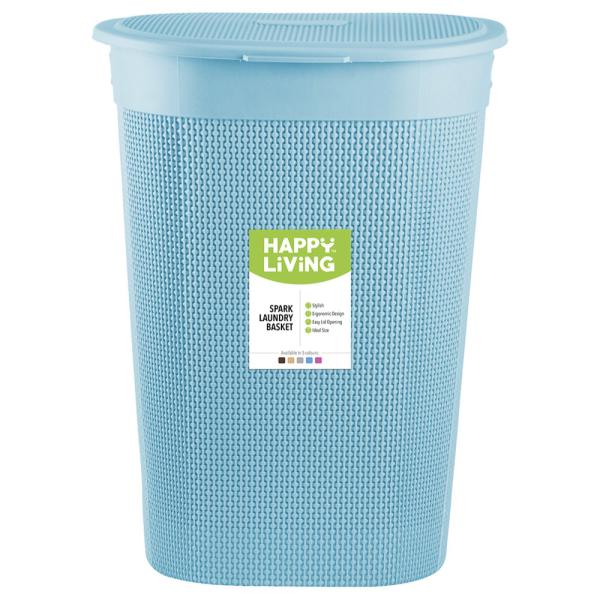 Happy Living Blue Laundry Basket 55 L JioMart