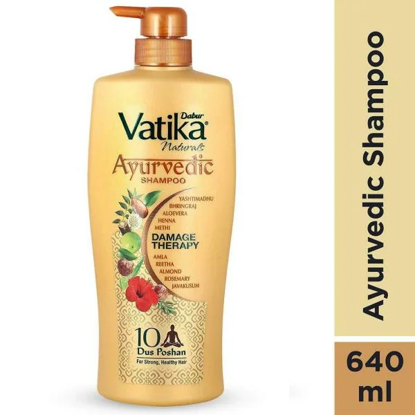 Dabur Vatika Natural Damage Therapy Ayurvedic Shampoo 640 ml JioMart