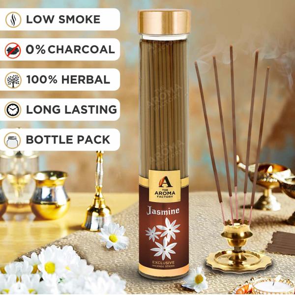 The Aroma Factory Jasmine Incense Sticks Bottle 100 pcs JioMart