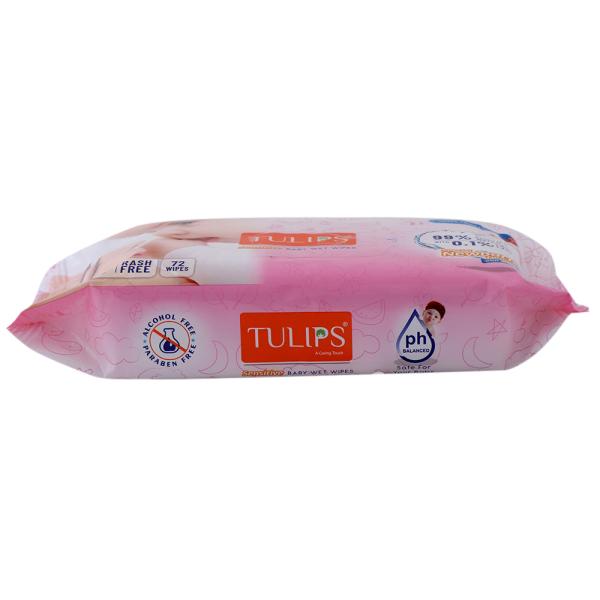 Tulips Sensitive Baby Wet Wipes 72 pcs JioMart