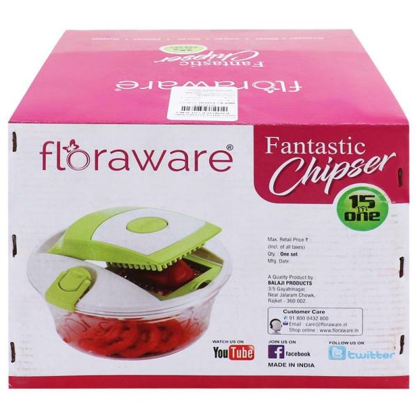 Floraware Fantastic Chipser 15 in 1 Green Vegetable Slicer/Juicer/Dicer