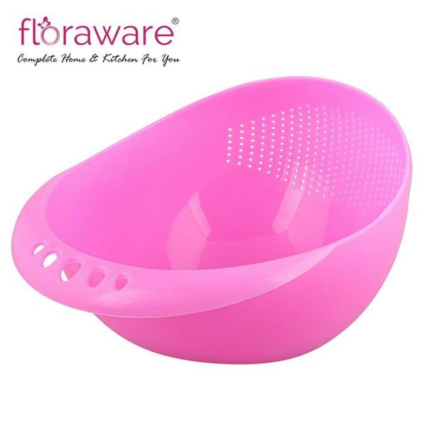 Floraware Pink Plastic Fruit & Vegetable Strainer JioMart