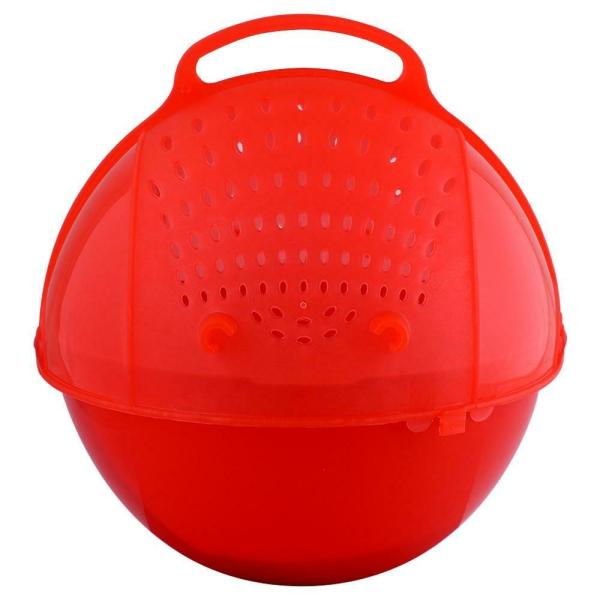 Floraware Washing Red Plastic Bowl Cum Strainer JioMart