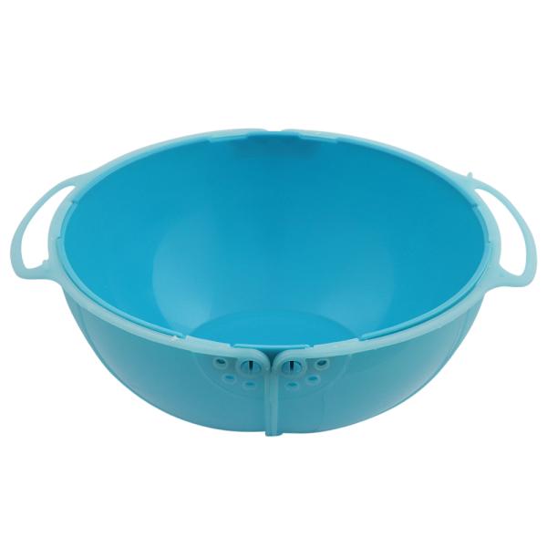 Floraware Washing Blue Plastic Bowl Cum Strainer JioMart