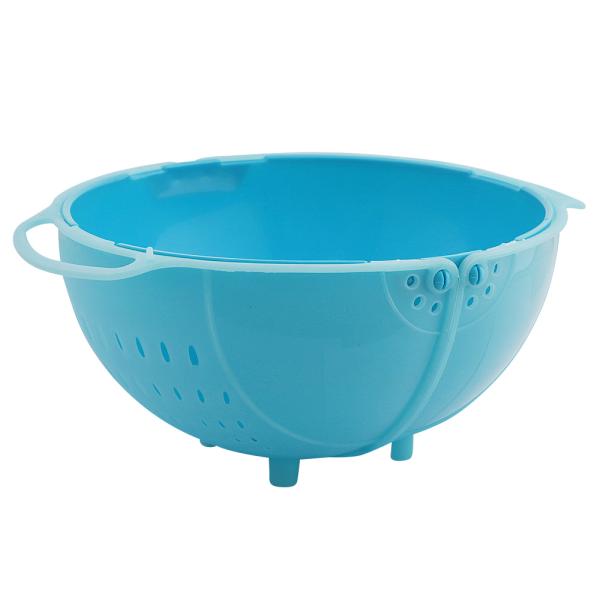 Floraware Washing Blue Plastic Bowl Cum Strainer JioMart