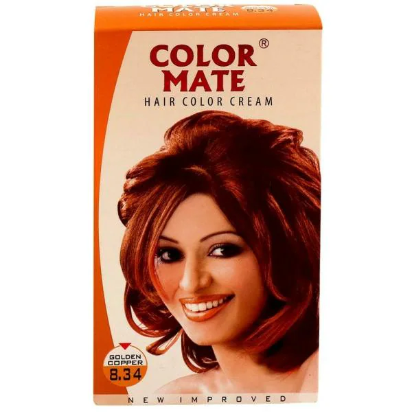 Color Mate Hair Color Cream, Golden Copper () 130 ml - JioMart