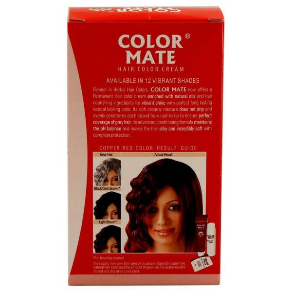 Color Mate Hair Color Cream, Copper Red 130 ml - JioMart