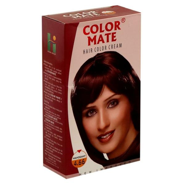 Color Mate Hair Color Cream, Mahogany () 130 ml - JioMart