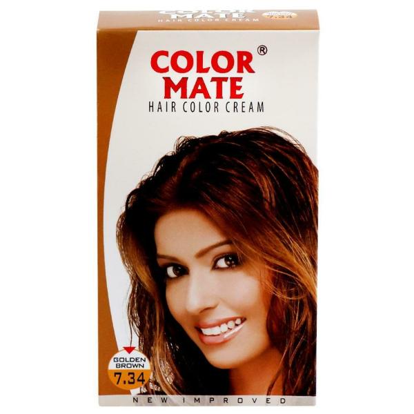Color Mate Hair Color Cream, Golden Brown 130 ml JioMart