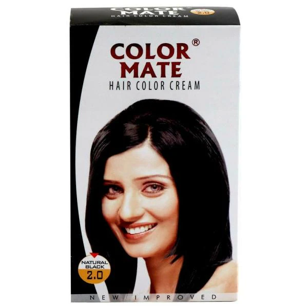Color Mate Hair Color Cream, Natural Black () 130 ml - JioMart