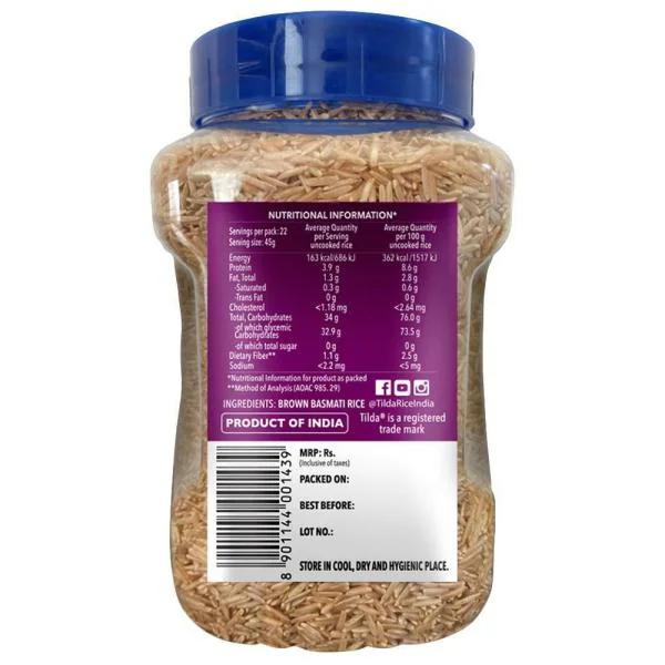 Tilda Brown Basmati Rice 1 kg JioMart
