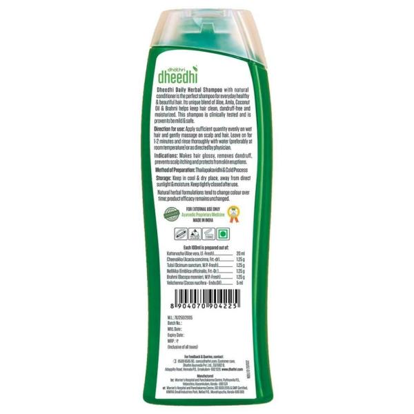 Dhathri Dheedhi Daily Herbal Shampoo 400 ml JioMart