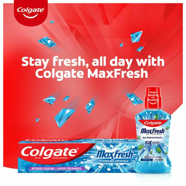 Colgate Max Fresh Peppermint Ice Blue Gel Toothpaste 300 g JioMart