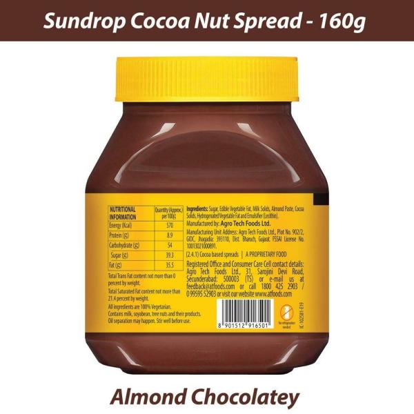 Sundrop Cocoa Nut Almond Chocolatey Spread 160 g JioMart