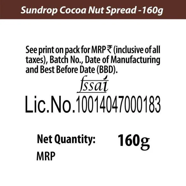 Sundrop Cocoa Nut Almond Chocolatey Spread 160 g JioMart
